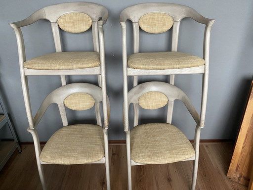 4 Vintage Lubke Chairs Midcentury