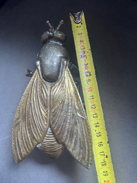 Vintage ashtray in the shape of a fly – Decorative Objects, Brass, Copper (photo 5 of 10)