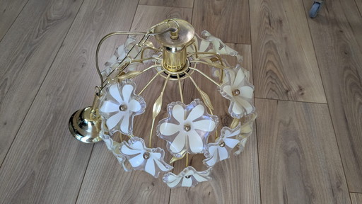 Metal chandelier with flowers from EGLO