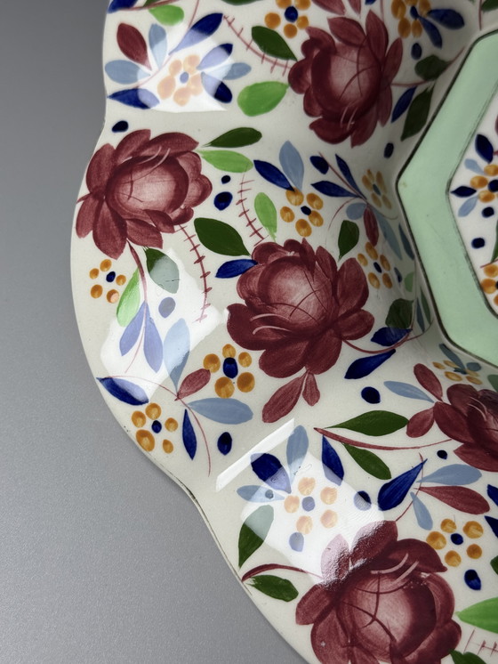 Image 1 of Boch Frères Keramis - Raymond Chevalier - Grote Art Deco Schaal, jaren 30