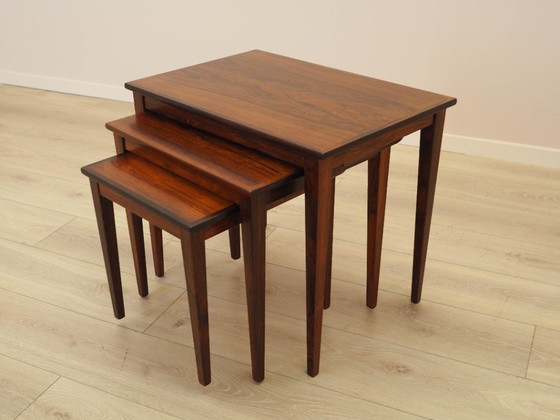 Image 1 of Set of three rosewood coffee tables, Danish design, 1960s, made in Denmark