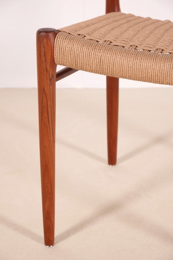 Image 1 of 4 sedie da pranzo Niels O. Møller modello 75 in teak, anni '60, Danimarca