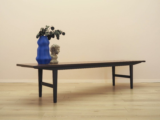 Sideboard aus Palisanderholz auf schwarzem Gestell, furnierte Platte, dänisches Design aus den 1970er Jahren (photo 4 of 12)