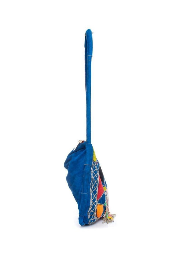 Image 1 of Borsa a tracolla Pucci in pelle scamosciata blu