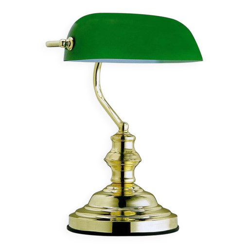 Notary bankiers bureaulamp messing glanzend