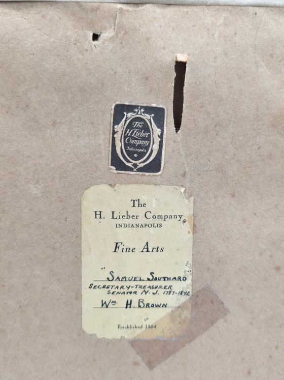 Image 1 of 4 litografie antiche in un elenco di personaggi famosi degli Stati Uniti