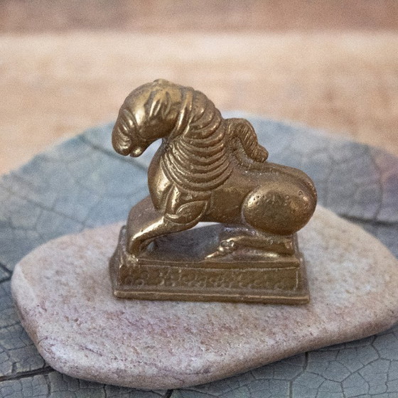 Image 1 of Antique brass scale weight, Chinese Mythological Animal