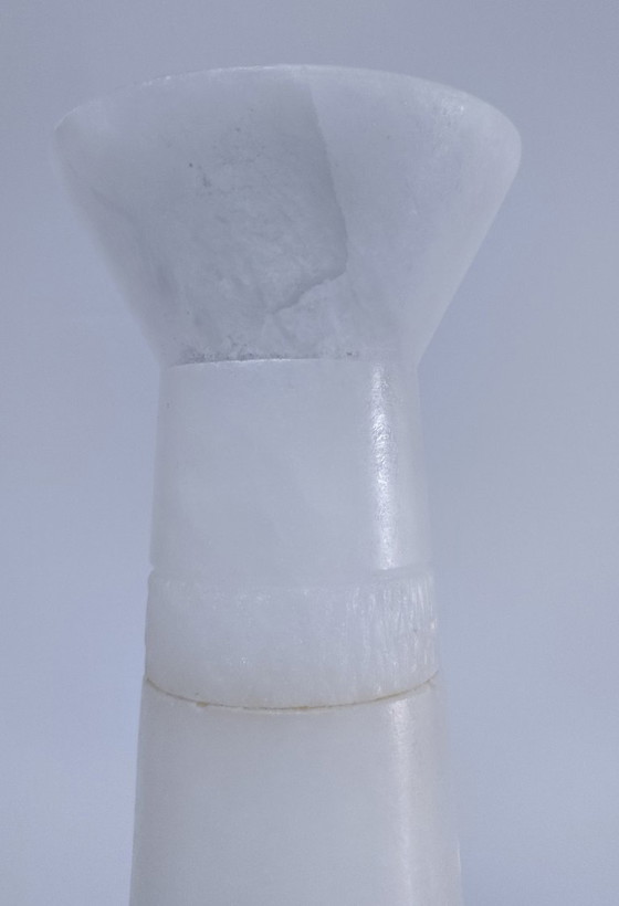 Image 1 of vase albâtre xl h. 40,5 cm vintage