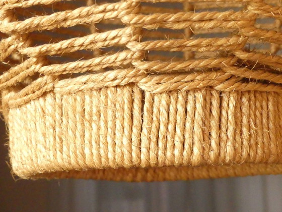 Deckenleuchte Sisal groß Kugel 50er jahre uk1aeb – Deckenleuchten, Metall, Stoff (photo 10 of 12)