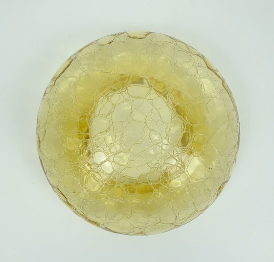 Image 1 of outstanding 1970's modernist brutalist wall lamp SCONCE wrought iron and amber glass