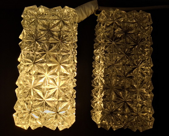 Image 1 of Lampade da parete vintage in cristallo, marca Erco Leuchten, j60/70