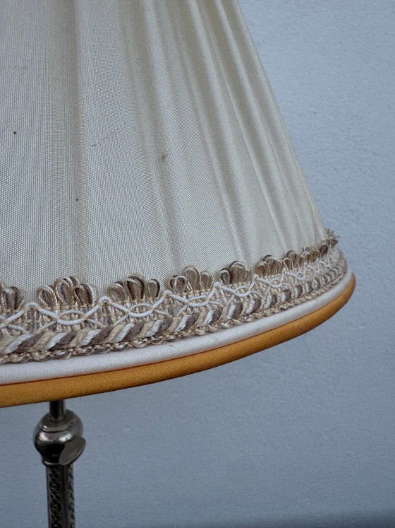Lampada a cremagliera in metallo argentato anni '60, Lampade da tavolo (foto 11 di 15)