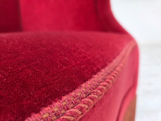 Años 70, Sillón danés, Terciopelo para muebles, Patas de madera de fresno. – Sillones, Velvet, Wood (photo 18 of 21)