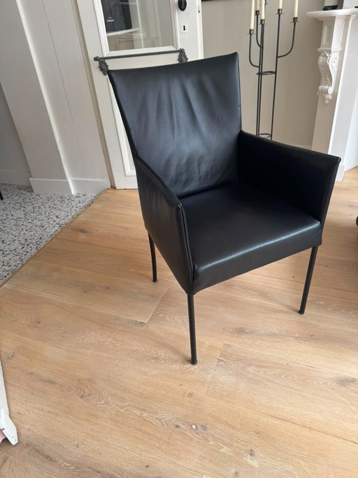 Bert Plantagie – eetkamerstoelen, Leather, Metal
