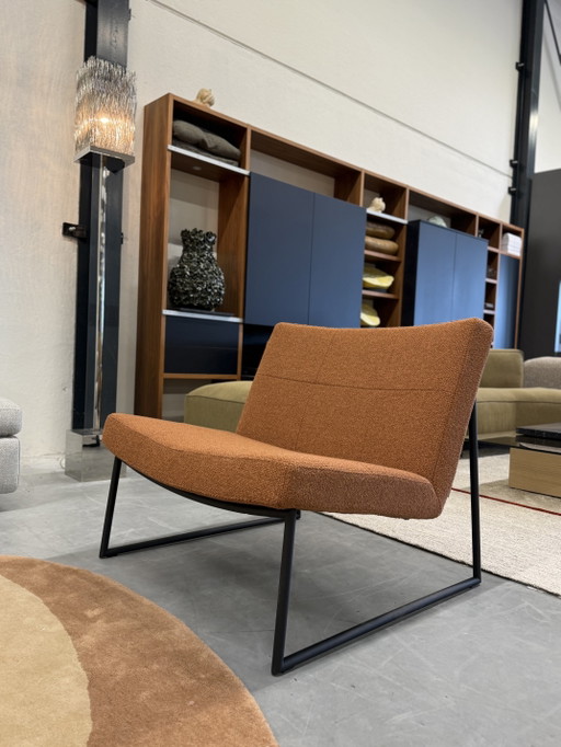 Harvink Hebbes Sessel Monza orangefarbener Stoff