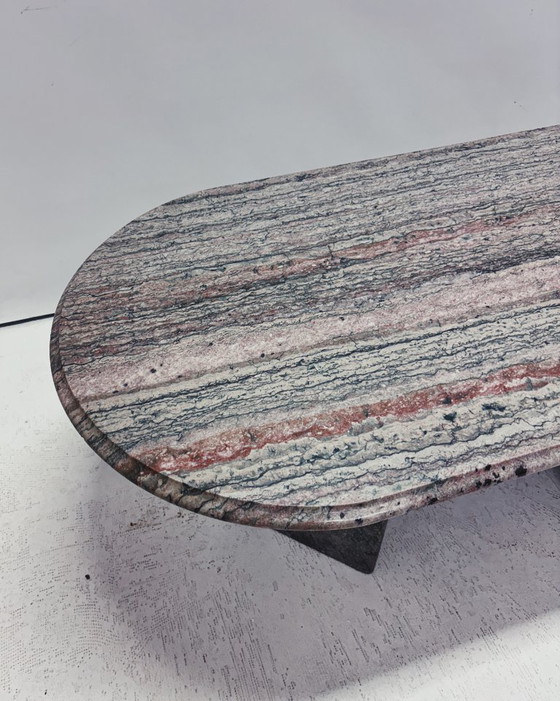 Oval Vintage Coffee Table – Stone (photo 3 of 8)