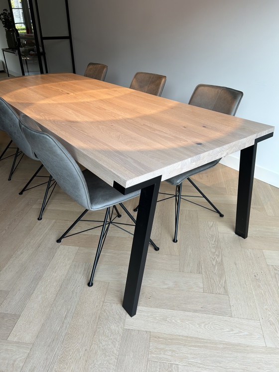 Bert Plantagie Set da pranzo Incl 6 Sedie in pelle – Iron, Wood (photo 6 of 11)