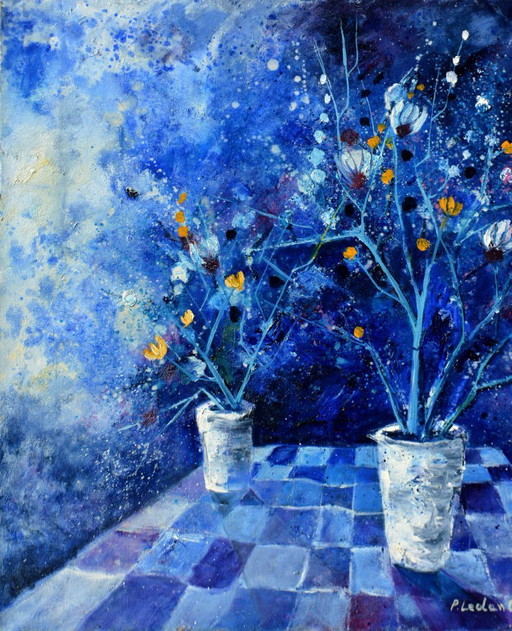 Blue abstract still life