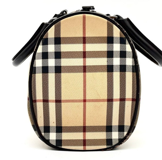 Image 1 of Sac à main Mini Boston Burberry en PVC et cuir à motif Nova Check