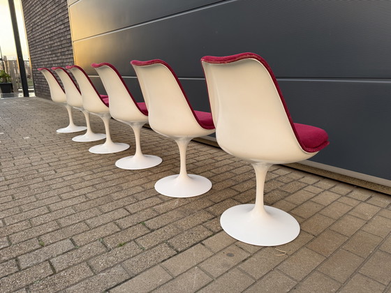 Image 1 of 6x original vintage Knoll Tulip dining chairs by Eero Saarinen