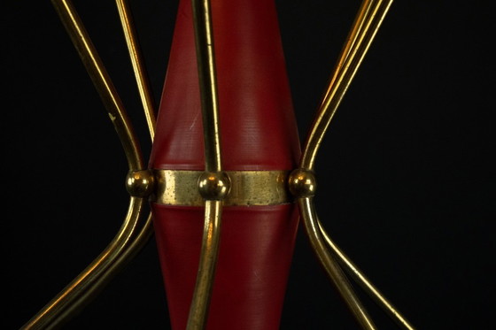 Image 1 of Araña de 12 luces de mediados de siglo a la manera de Stilnovo. Italia años 50