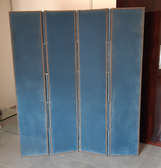 Image 1 of Antique 4-leaf or 4-panel folding screen. Recto-Verso