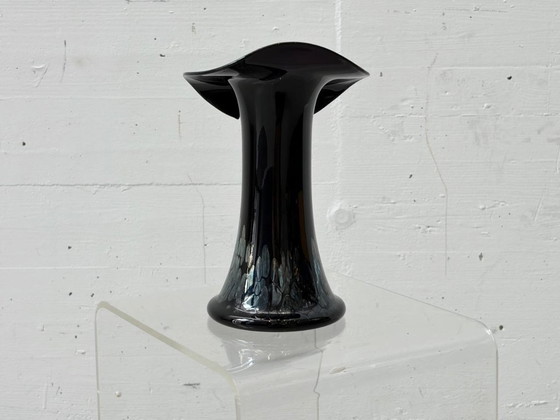 Image 1 of Iridescent EISCH studio glass vase, signed, 1970s