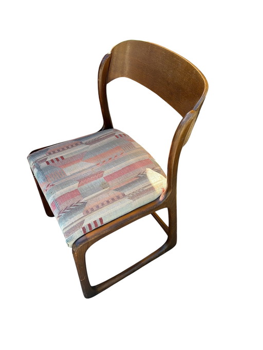 CHAISES DE SALLE À MANGER TRAINEAU DE BAUMANN, ANNÉES 1950