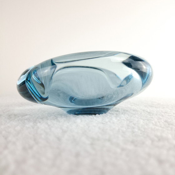 Image 1 of Vintage Holmegaard small bowl Per Lutken light blue glass