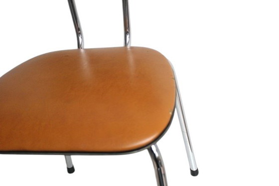 Image 1 of Vintage Nova chair in faux leather - 1970s, orange-brown
