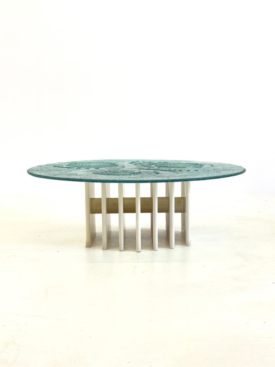 Image 1 of Table basse sculpturale Heinz Lilienthal avec plateau en verre