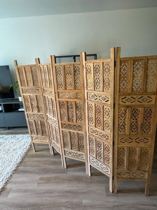 Kamerscherm Wooden Folding Room Divider