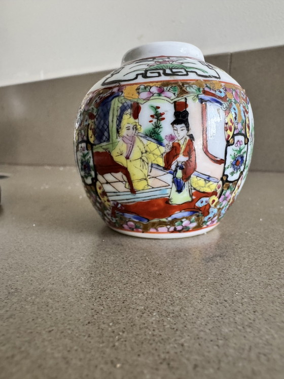 Chinesische Ingwerdose – Vasen, Ceramic, Porcelain (photo 3 of 6)