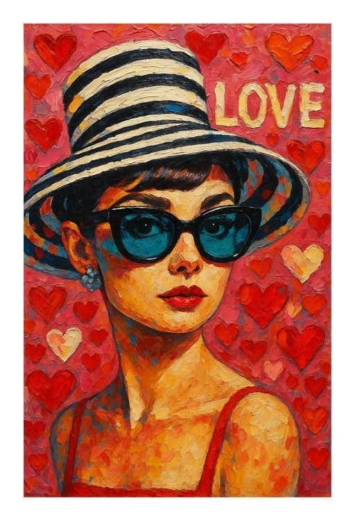 Alberto RICARDO - Audrey Hepburn - Toile d'artiste