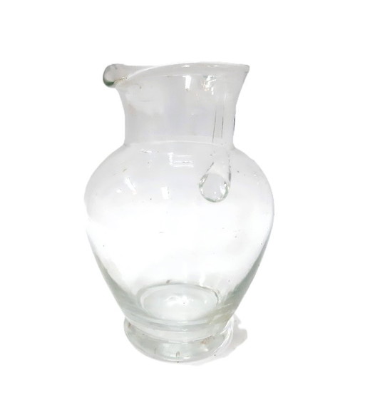 Brocca vintage in vetro trasparente