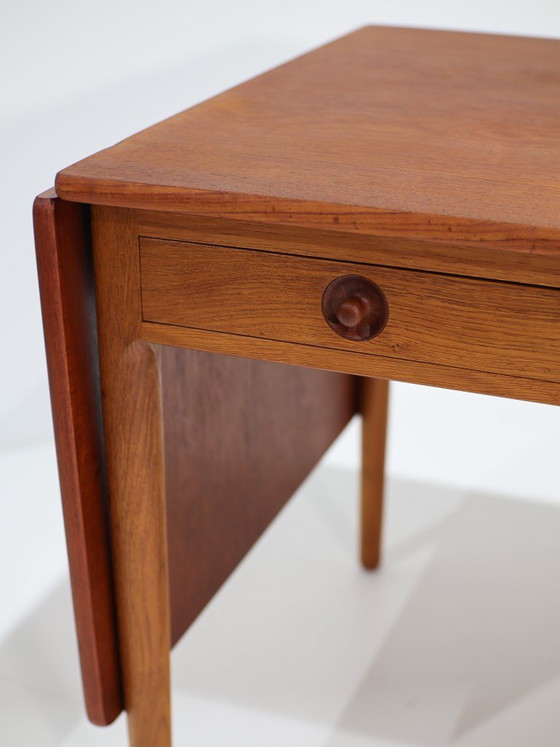 Hans J. Wegner Desk AT-305 Drop-Leaf Teak Oak 1950s – Hans Wegner, Wood, Vintage (photo 8 of 17)