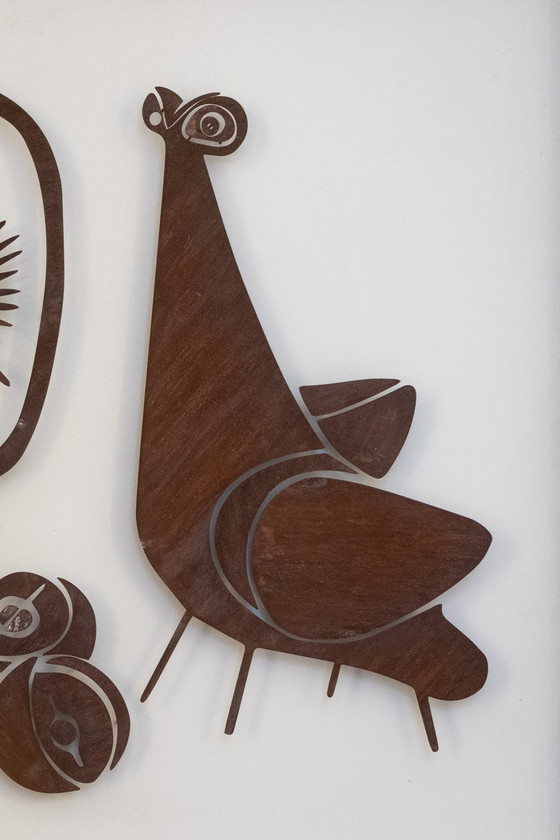 Image 1 of Panneau décoratif en métal intitulé « Natumo ». Travail contemporain.