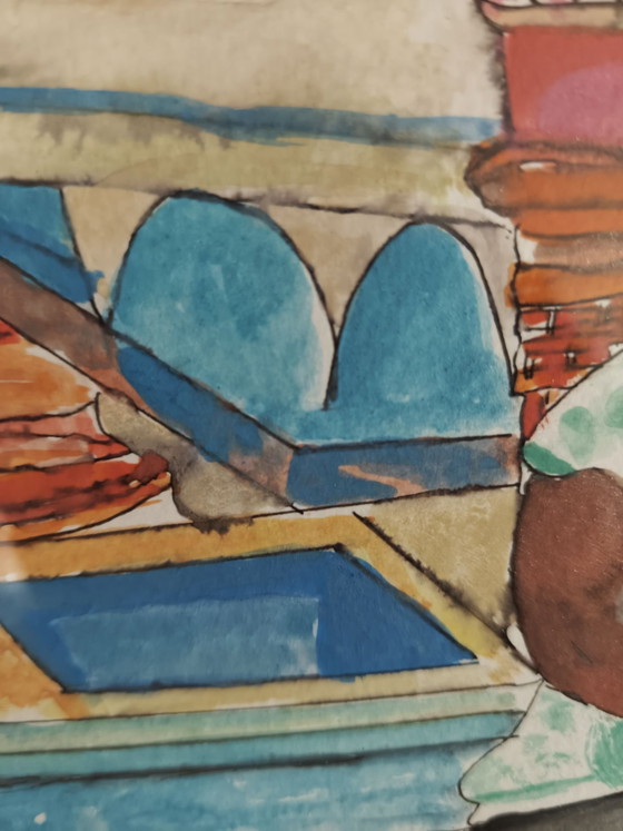Watercolor "Makola market", Paintings & Drawings, Paper, Multi Color (photo 5 of 9)