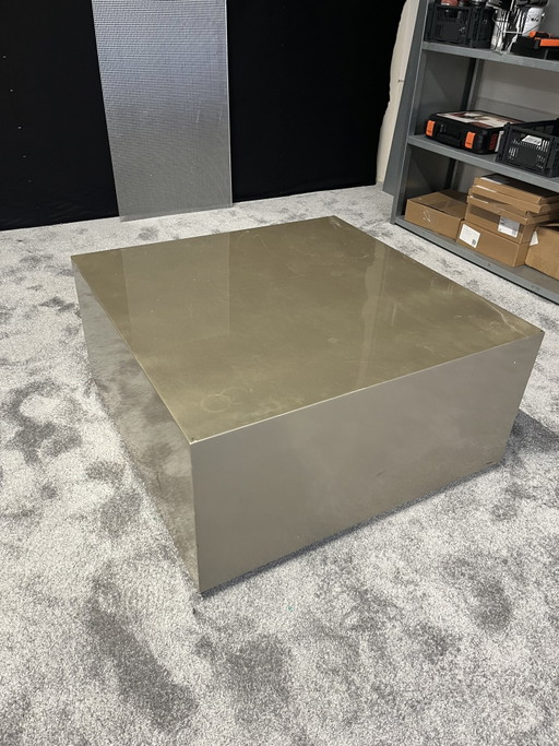 Stoere Metalen Design Salontafel – 80 X 80 X 40 Cm