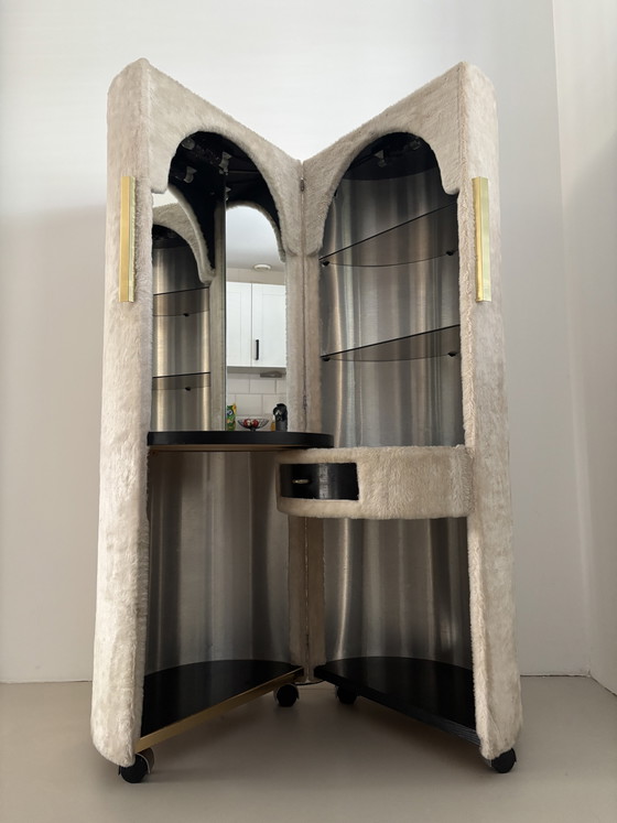 Vintage 'Dilly Dally' dressing table or cocktail bar, designed by Luigi Massoni for Poltrona Frau in the (photo 7 of 15)