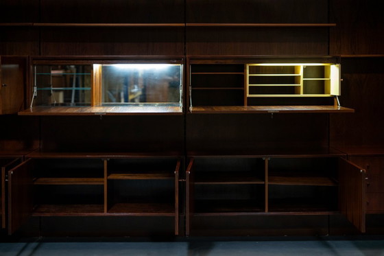 Image 1 of  Mensole da parete modulari in palissandro tedesco di IDEE Mobel, anni '60, set di 25 pezzi