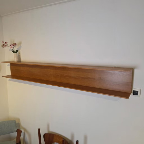 Walter Wirz, Wilhelm Renz vintage floating shelving units, Wood, Brown, Mid Century Modern (photo 17 of 17)