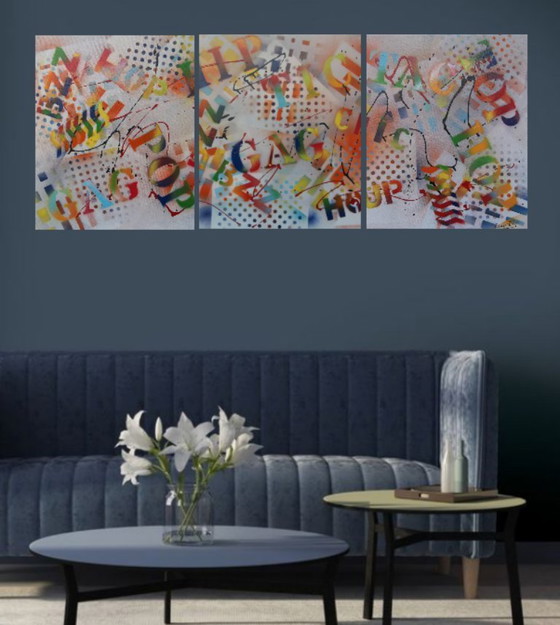 Image 1 of LOCATION - painting by 2Luss'Art - size 140 x 55 - Free delivery -