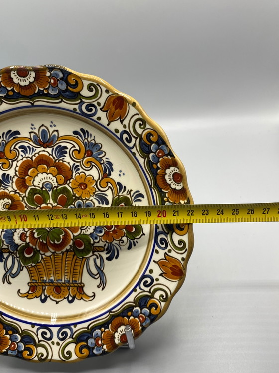 Assiette décorative, Flora Ceramics, Delft polychrome, panier à fleurs peint à la main – Vaisselle (photo 4 of 4)