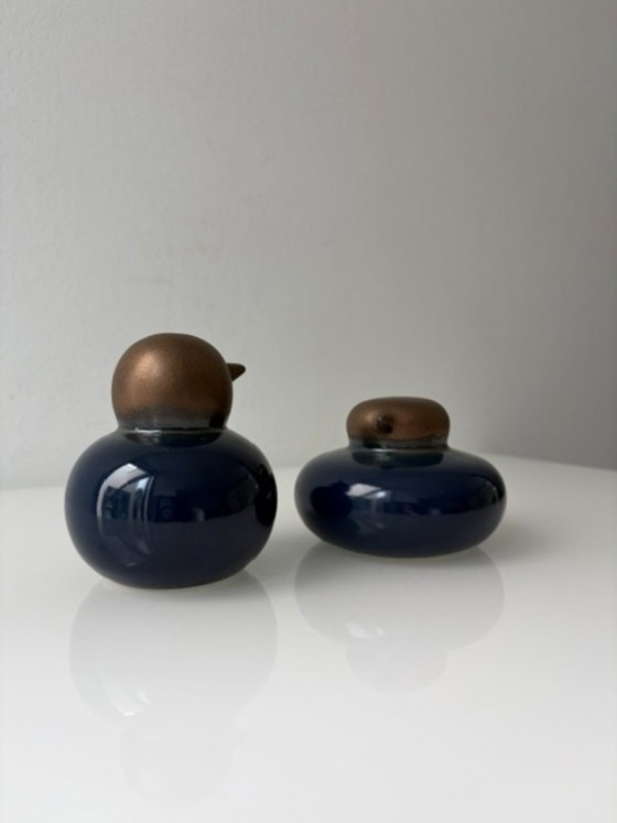 Set van 2 Vintage Keramische Beelden Scandinavische Look – Decoratieve objecten, Ceramic (photo 5 of 10)