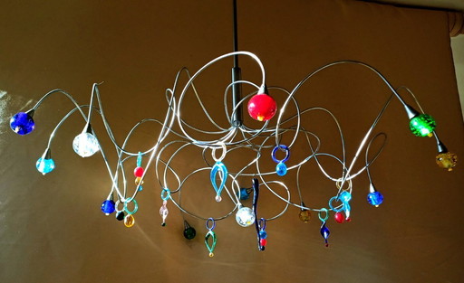 Harco Loor Design Lamp Strawberry Sweet 12 Murano Spheres