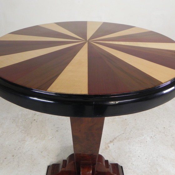 Image 1 of Art Deco Style Table With Different Types of Inlaid Wood