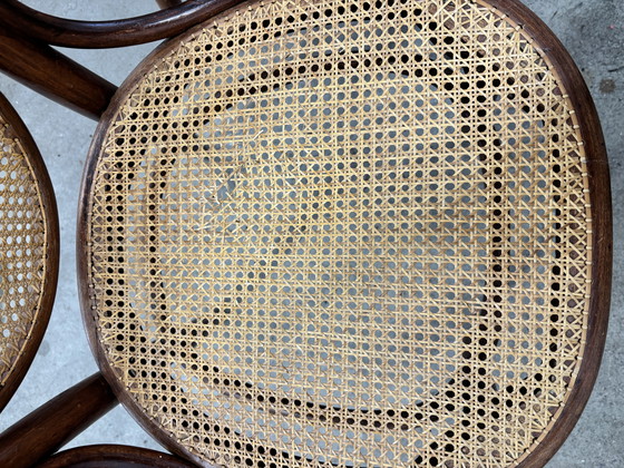 Image 1 of 6 stuks Antieke Thonet Stoelen