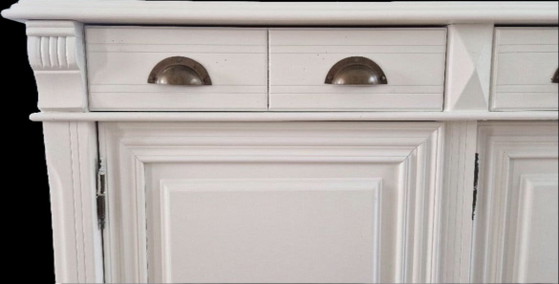 White Country Style Sideboard – Metal, Wood (photo 4 of 10)