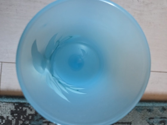 Mouth-blown opaline glass vase (photo 5 of 5)